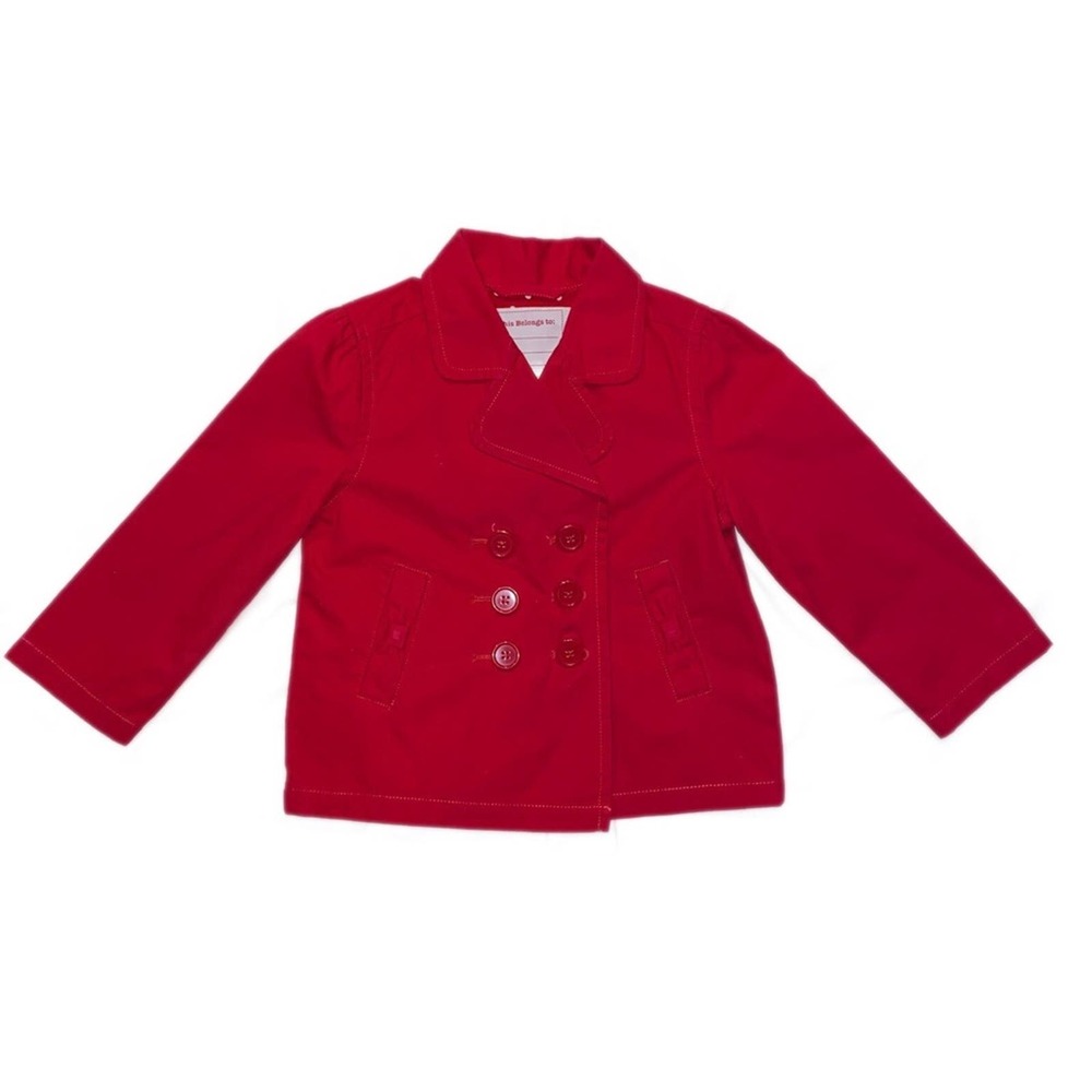 Gymboree Red Button Front Jacket Size 3/4 NWOT